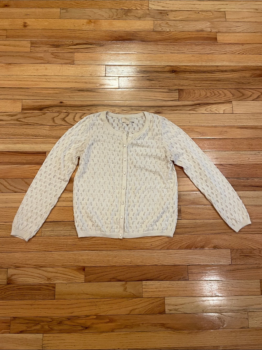 Sezane 100% Cotton Open Knit Cardigan XS